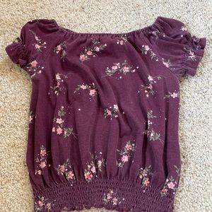 Purple puff sleeve